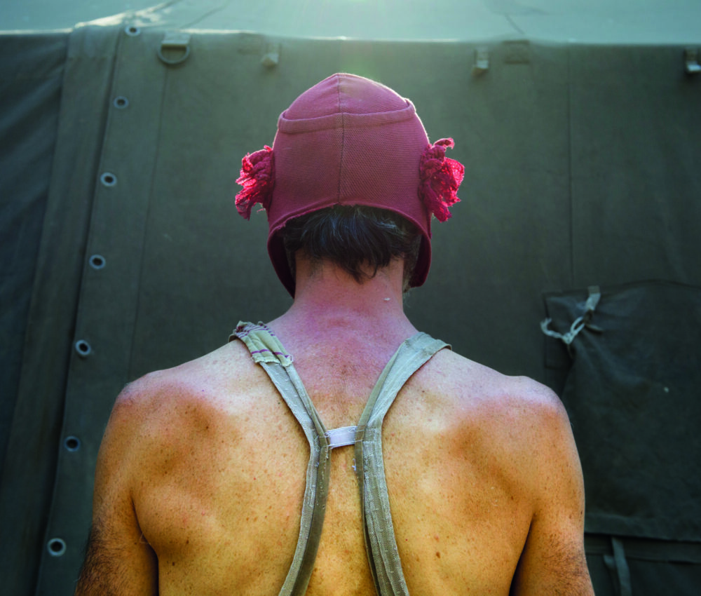 'Circus love' - The Magical Life of Europe's Family Circuses 
Chapter 2 - Les Pêcheurs de Rêves. 
Avignon, France 2017. Vincent is about to go on stage.
© Stephanie Gengotti